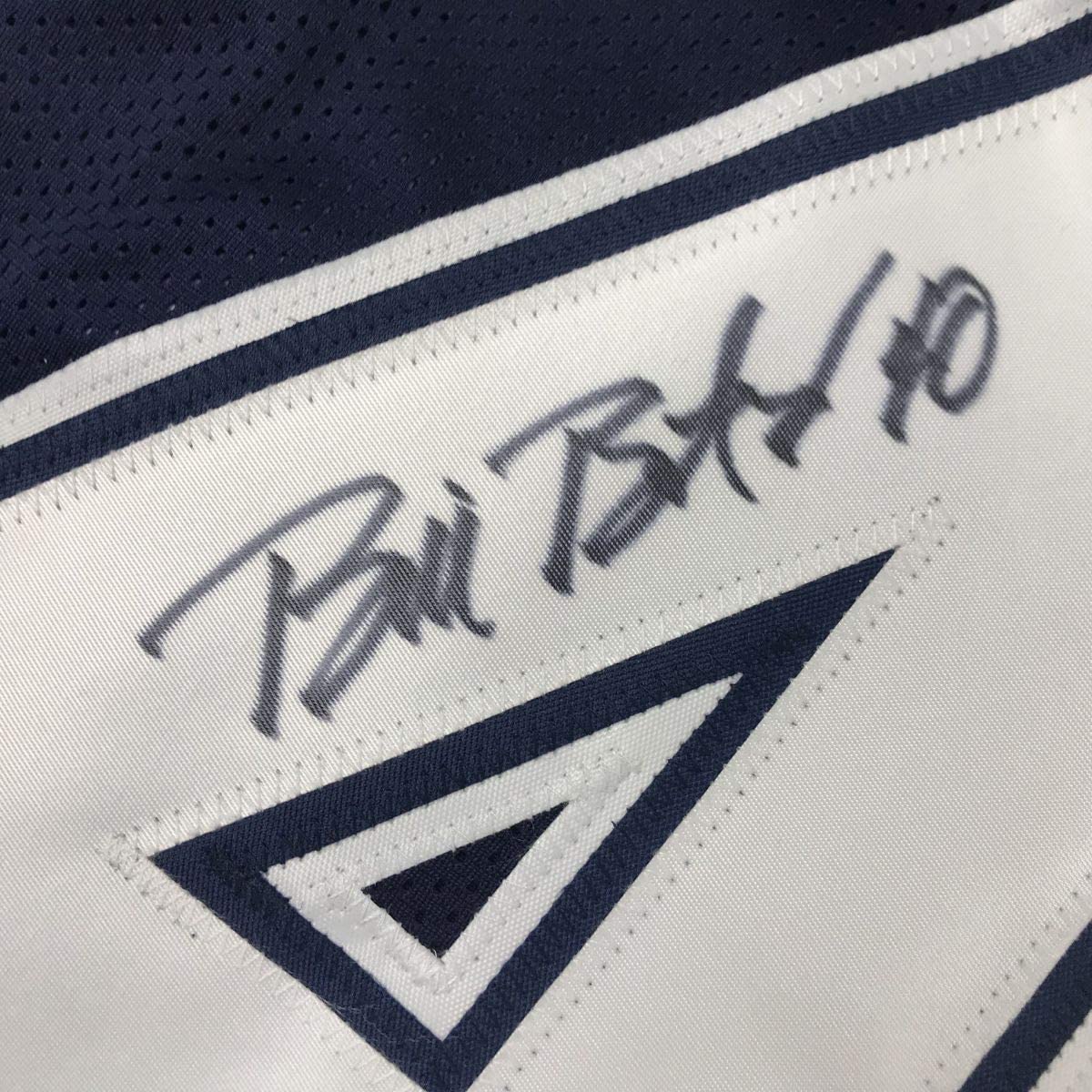 Autographed/Signed Bill Bates Dallas Blue Football Jersey JSA COA