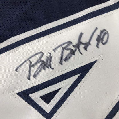 Autographed/Signed Bill Bates Dallas Blue Football Jersey JSA COA