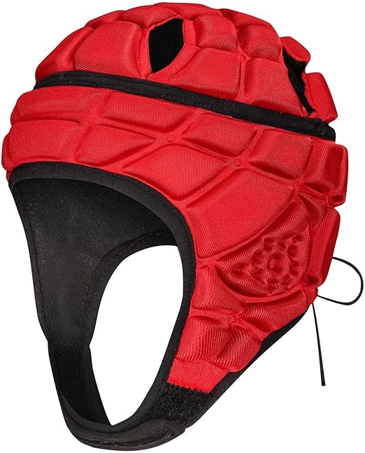 DGXINJUN Soft Shell Flag Football Helmet, 7v7 Rugby Helmet, Scrum Cap, Soccer Padded Headgear, Adjustable Head Protector for Youth Kids Adults