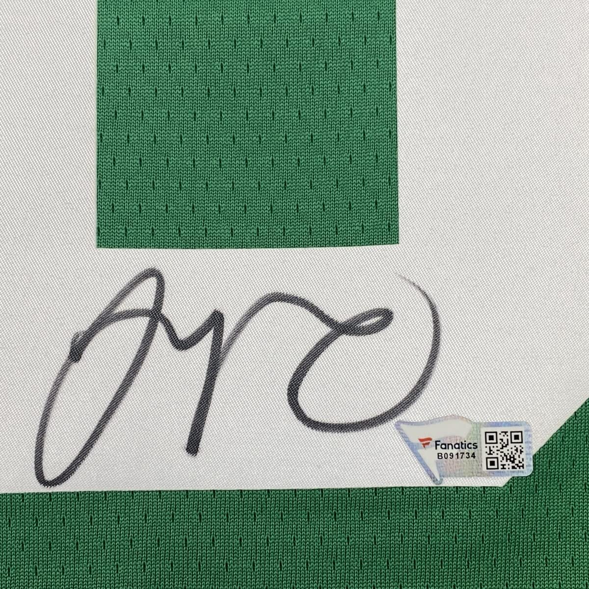 Autographed/Signed Jayson Tatum Boston Celtics Green Basketball Jersey Fanatics COA