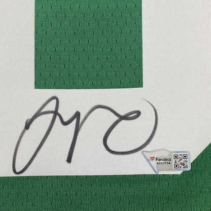 Autographed/Signed Jayson Tatum Boston Celtics Green Basketball Jersey Fanatics COA