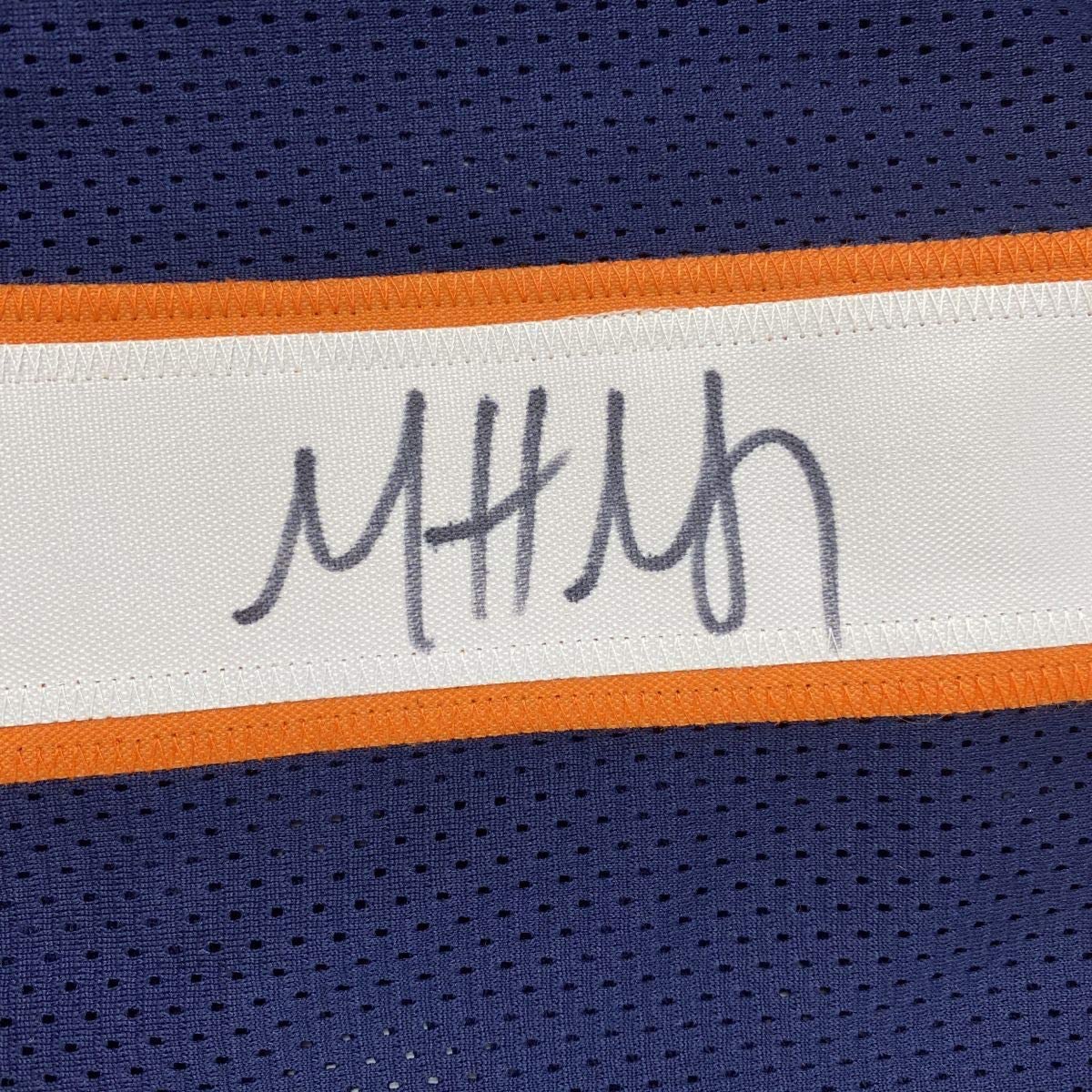 Autographed/Signed Matt Nagy Coach Chicago Blue Football Jersey Beckett BAS COA