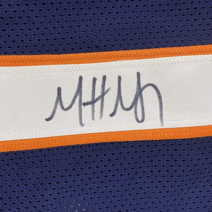 Autographed/Signed Matt Nagy Coach Chicago Blue Football Jersey Beckett BAS COA