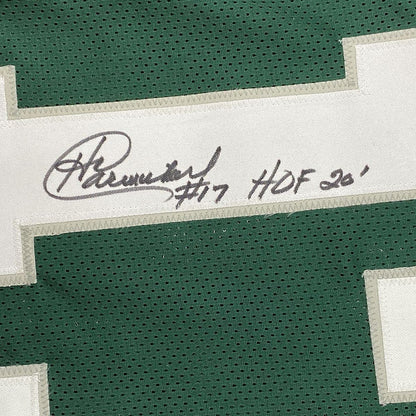 Framed Autographed/Signed Harold Carmichael 35x39 HOF 20 Philadelphia Green Football Jersey JSA COA