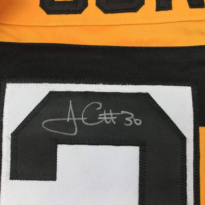 Autographed/Signed James Conner Pittsburgh Bumble Bee Football Jersey JSA COA