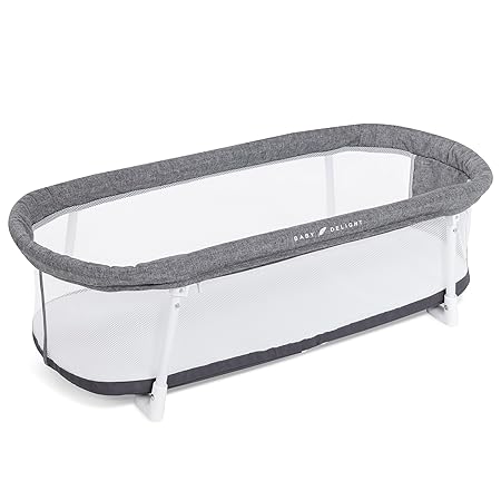 Baby Delight Snuggle Nest Bassinet, Portable Baby Bed, for Infants 0 _ÑÐ 5 Months, Charcoal Tweed