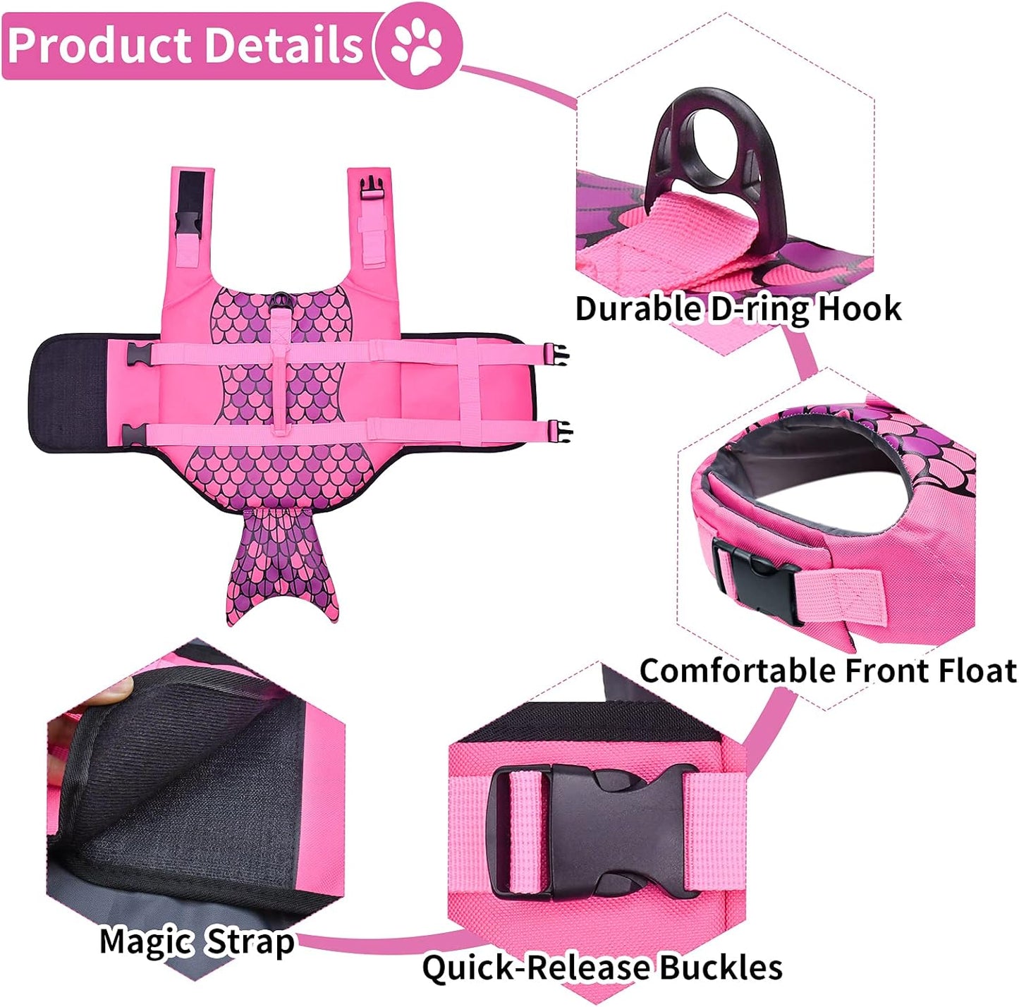 Dog life jacket pet swiming wear
