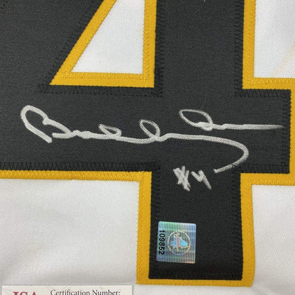 Framed Autographed/Signed Bobby Orr 35x39 Boston White Hockey Jersey JSA & GNR COA