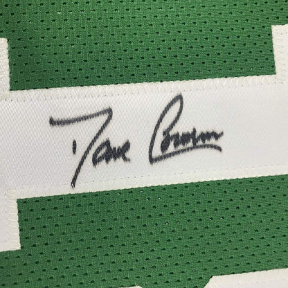 Framed Autographed/Signed Dave Cowens 35x39 Boston Green Basketball Jersey PSA/DNA COA