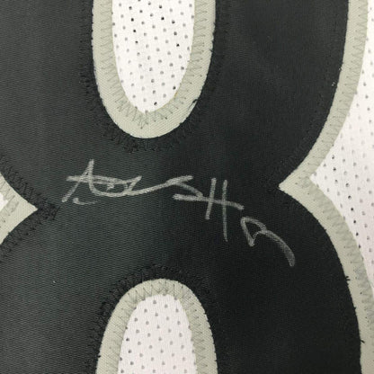 Autographed/Signed Antonio Brown Oakland White Football Jersey Beckett BAS COA