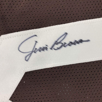Autographed/Signed Jim Brown Cleveland Football Brown Jersey Beckett BAS COA