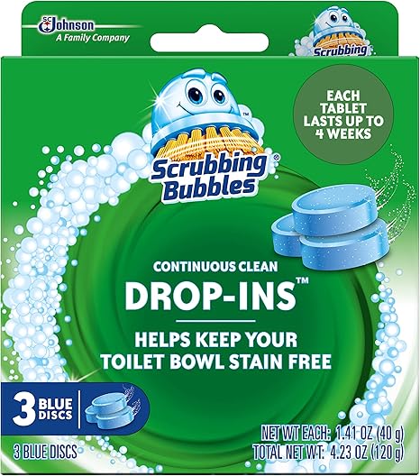 Scrubbing Bubbles Continuous Clean Toilet Drop Ins, Helps Prevent Limescale Buildup, 3 Count, Pack of 1