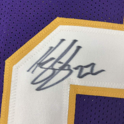 Autographed/Signed Harrison Smith Minnesota Retro Purple Football Jersey JSA COA