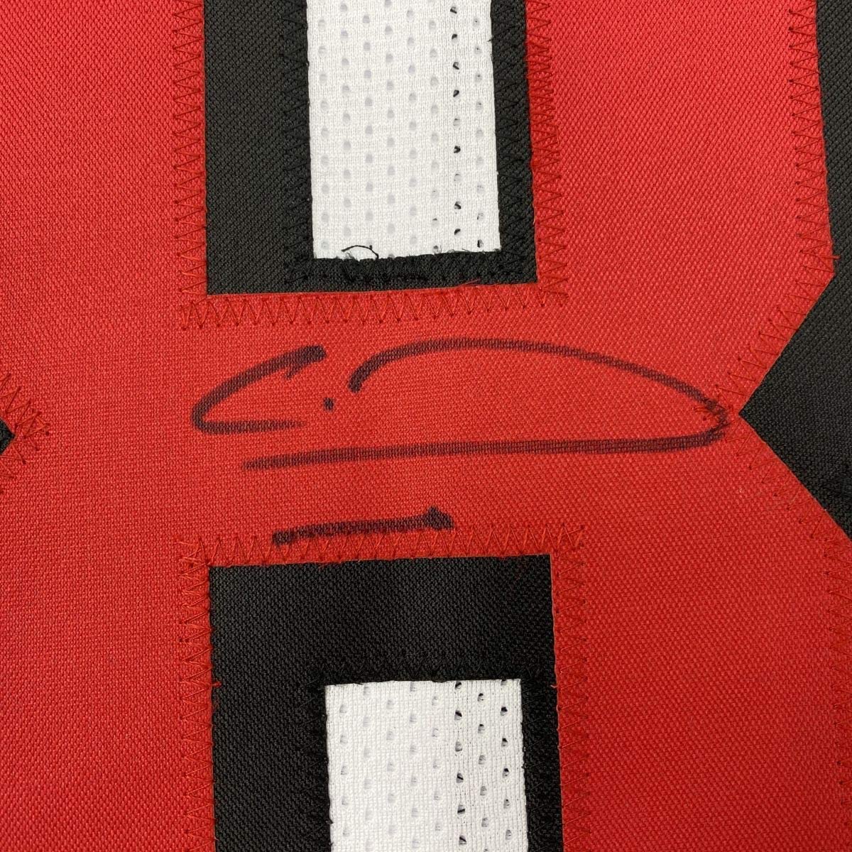 Autographed/Signed Calvin Ridley Atlanta White Football Jersey Beckett BAS COA