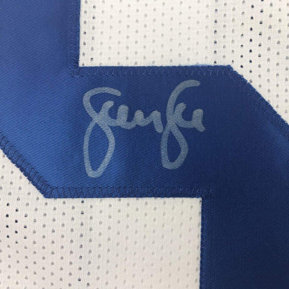 Autographed/Signed Sean Lee Dallas White Football Jersey JSA COA