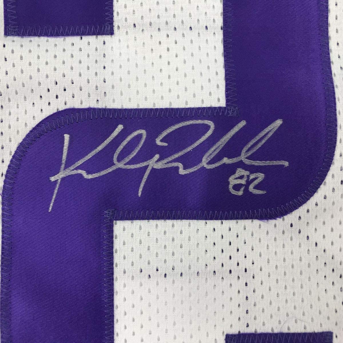 Autographed/Signed Kyle Rudolph Minnesota White Football Jersey JSA COA