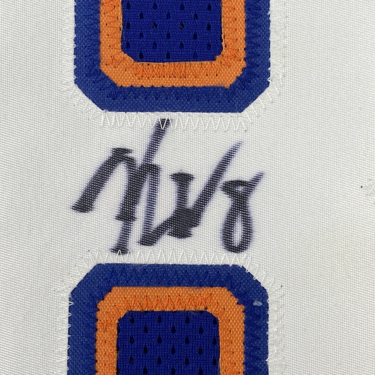 Autographed/Signed Kemba Walker New York Blue Basketball Jersey JSA COA