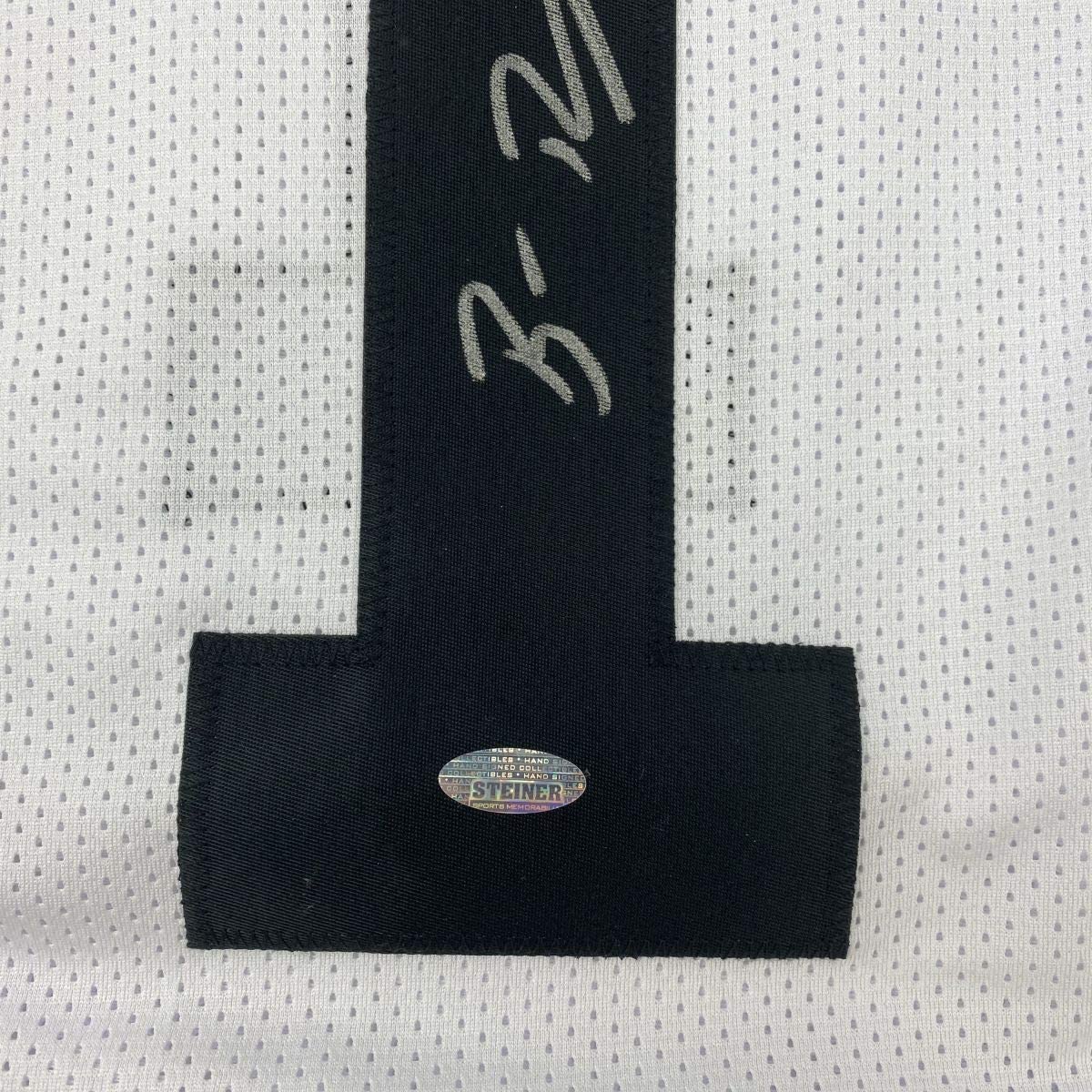 Autographed/Signed Ben Roethlisberger #1 Pittsburgh White Football Jersey Steiner Sports COA Holo Only