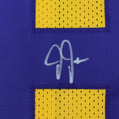 Autographed/Signed Justin Jefferson Minnesota Yellow Football Jersey JSA COA