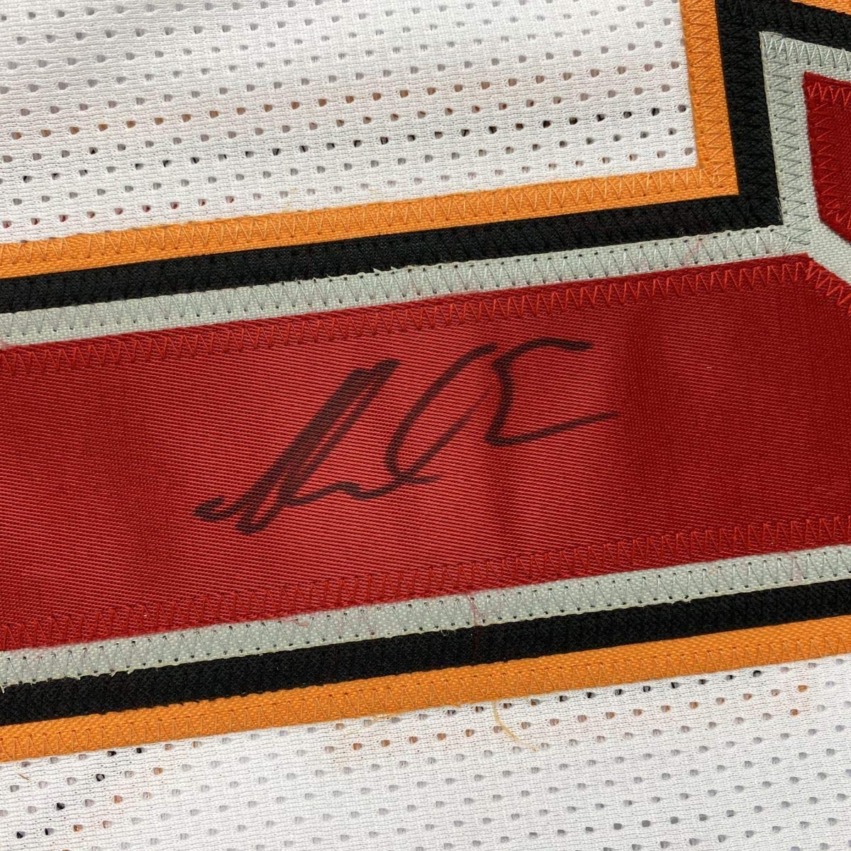 Autographed/Signed Mike Evans Tampa Bay White Football Jersey PSA/DNA COA