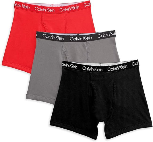 Calvin Klein Big Boys Cotton Stretch Boxer Briefs 3 Pack