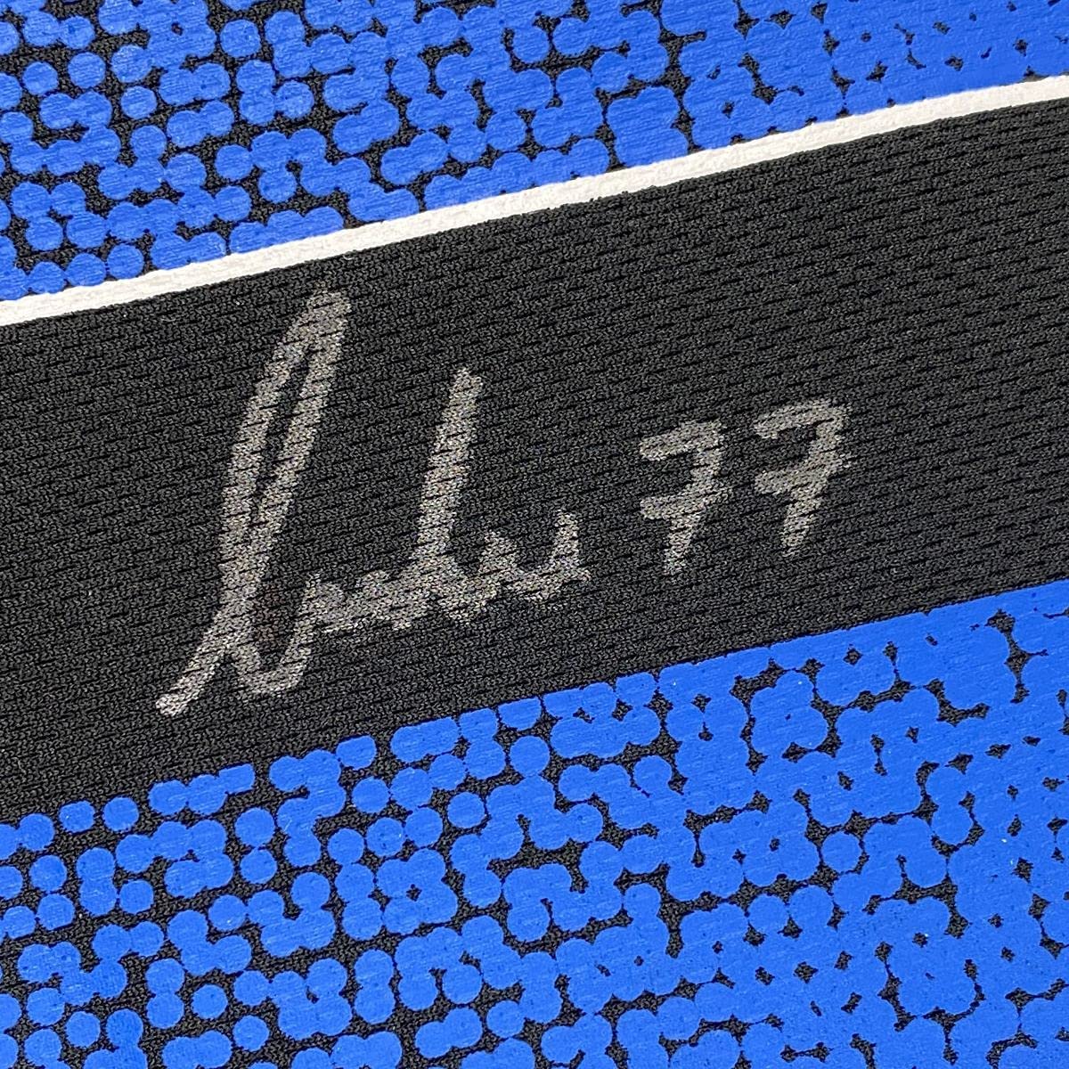 Autographed/Signed Luka Doncic Dallas Blue Practice Basketball Jersey Beckett BAS COA Holo Only