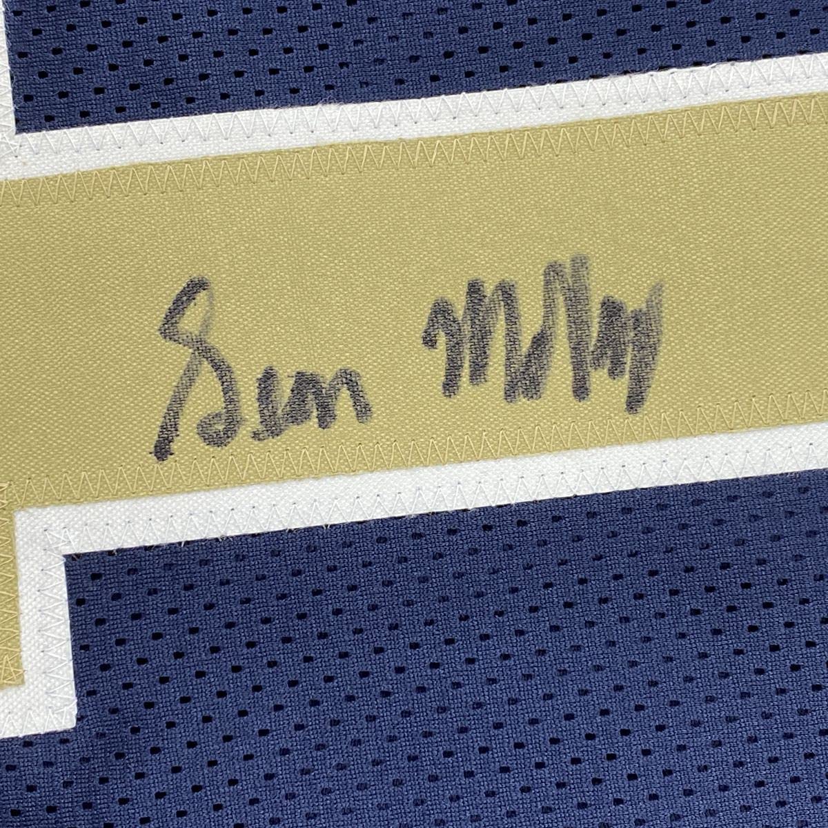 Autographed/Signed Sean McVay Los Angeles LA Dark Blue Football Jersey Beckett BAS COA