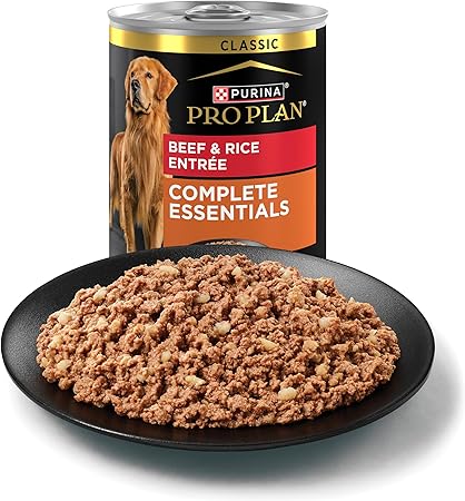 Purina Pro Plan Complete Essentials Classic Pate Dog Food, Beef and Rice Entr̩e - (Pack of 12) 13 oz. Cans