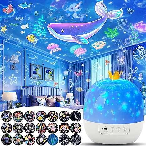 21 Sets of Films, Night Lights for Kids, Star Galaxy Projector, Night Lights for Bedroom, Ceiling, Star Projector with 360ë� Rotating for Boys and Girls, Birthday, Christmas Gifts, Room Decor