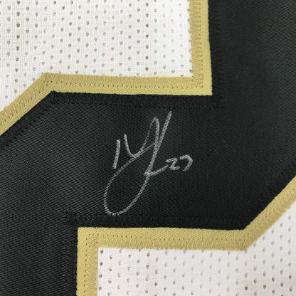 Autographed/Signed Marshon Lattimore New Orleans White Football Jersey JSA COA