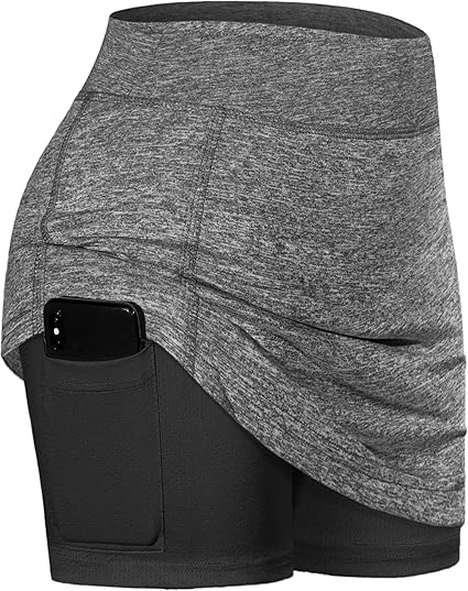 BLEVONH Womens Summer Tennis Skirts with Shorts Underneath, Pickleball, Athletic, Workout and Golf Skorts with Pockets