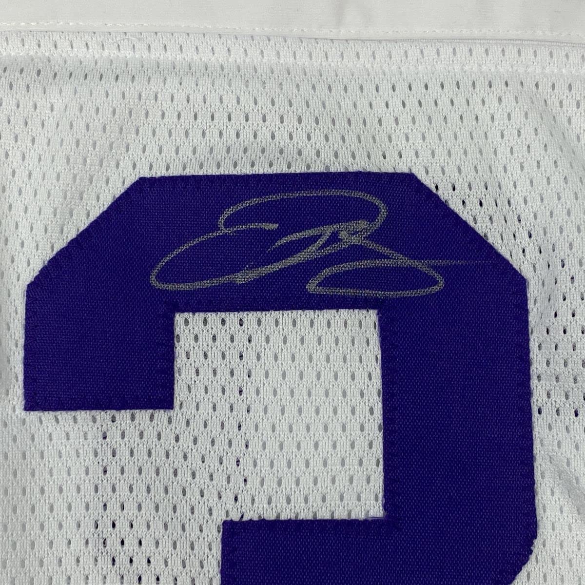 Framed Autographed/Signed Odell Beckham Jr. & Jarvis Landry 35x39 LSU White College Football Jersey JSA COA