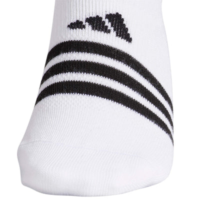 adidas Women's Superlite Super No Show Socks (6-pair), White/Cool Light Heather/Black, Medium