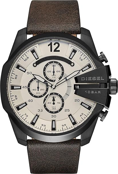 Diesel Men's DZ4422 Mega Chief Brown Leather Watch