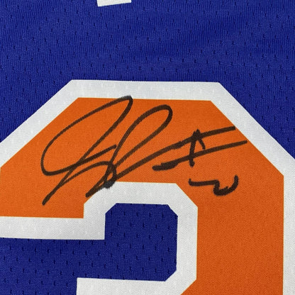 Autographed/Signed Julius Randle New York Knicks Blue Basketball Jersey Fanatics COA #2