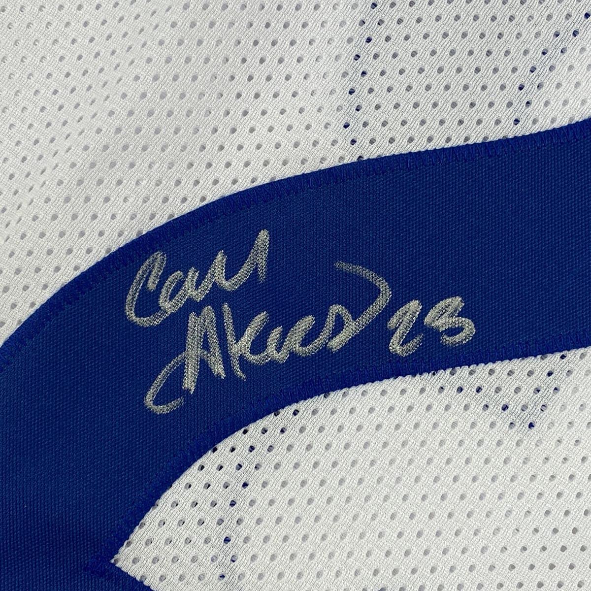 Autographed/Signed Cam Akers Los Angeles LA White Football Jersey JSA COA