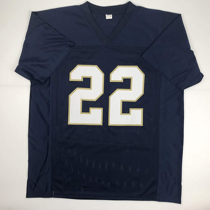 Autographed/Signed Harrison Smith Notre Dame Blue College Football Jersey JSA COA