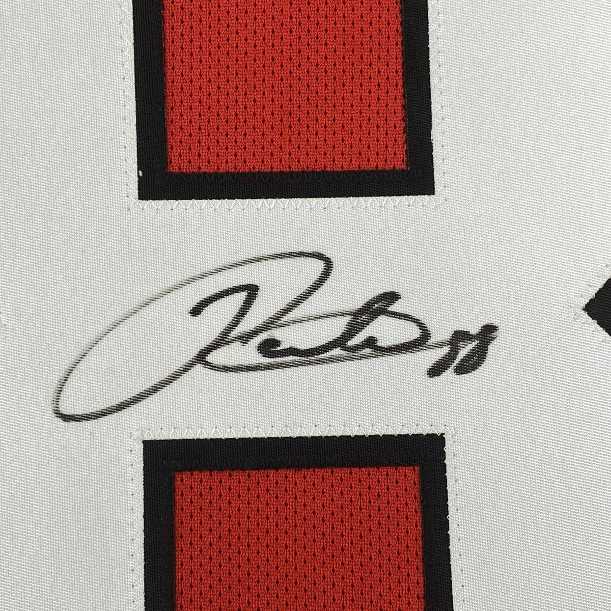 Framed Autographed/Signed Patrick Kane 35x39 Chicago Blackhawks Red Hockey Jersey PSA/DNA COA