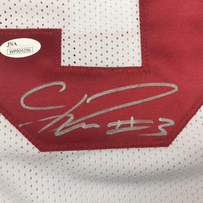 Autographed/Signed Calvin Ridley Alabama White College Football Jersey JSA COA