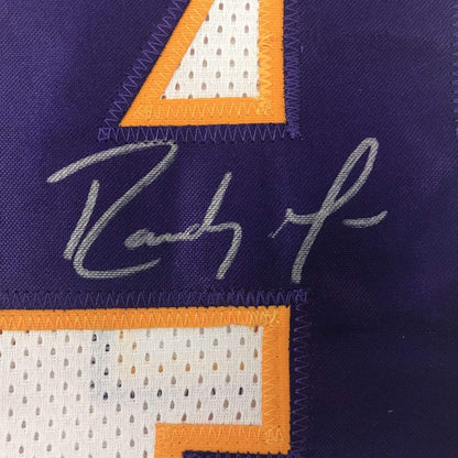 Autographed/Signed Randy Moss Minnesota White Football Jersey JSA COA
