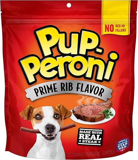 Pup-Peroni Prime Rib Flavor Dog Treats, Made with Real Steak, 22.5 Ounce Bag