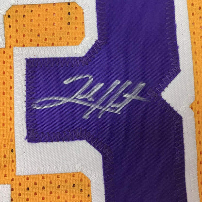 Autographed/Signed Josh Hart Los Angeles LA #3 Yellow Basketball Jersey JSA COA