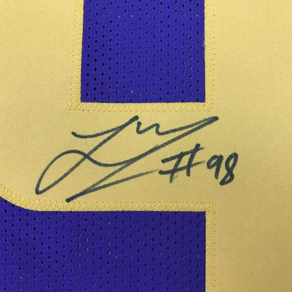 Autographed/Signed Linval Joseph Minnesota Color Rush Football Jersey JSA COA