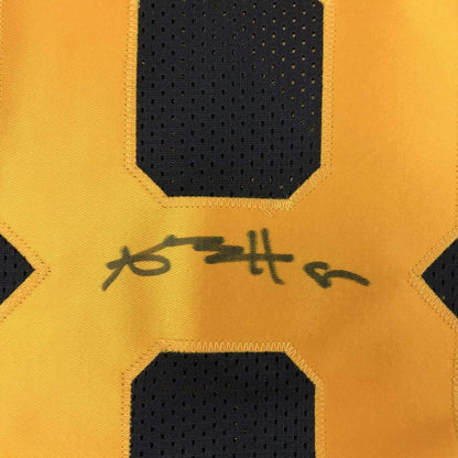 Autographed/Signed Antonio Brown Pittsburgh Color Rush Black Football Jersey Beckett BAS COA
