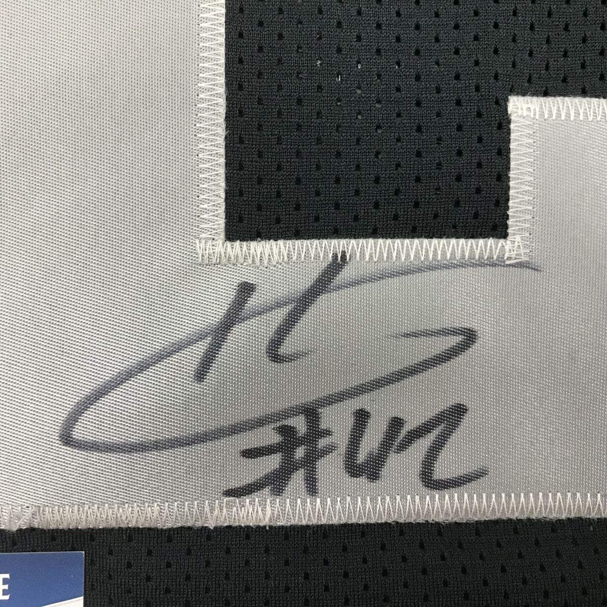 Autographed/Signed Karl Joseph Oakland Black Football Jersey Beckett BAS COA