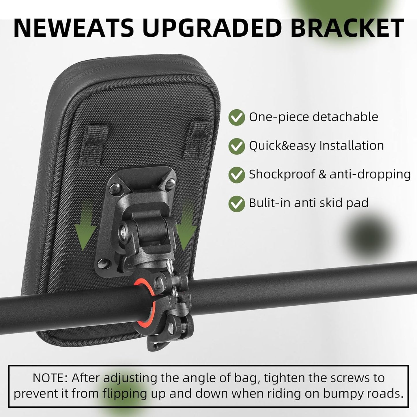 ROCKBROS Motorcycle Phone Mount Waterproof Handlebar Bag Phones Below 6.8”