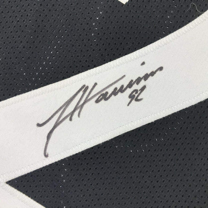 Autographed/Signed James Harrison Pittsburgh Black Football Jersey JSA COA