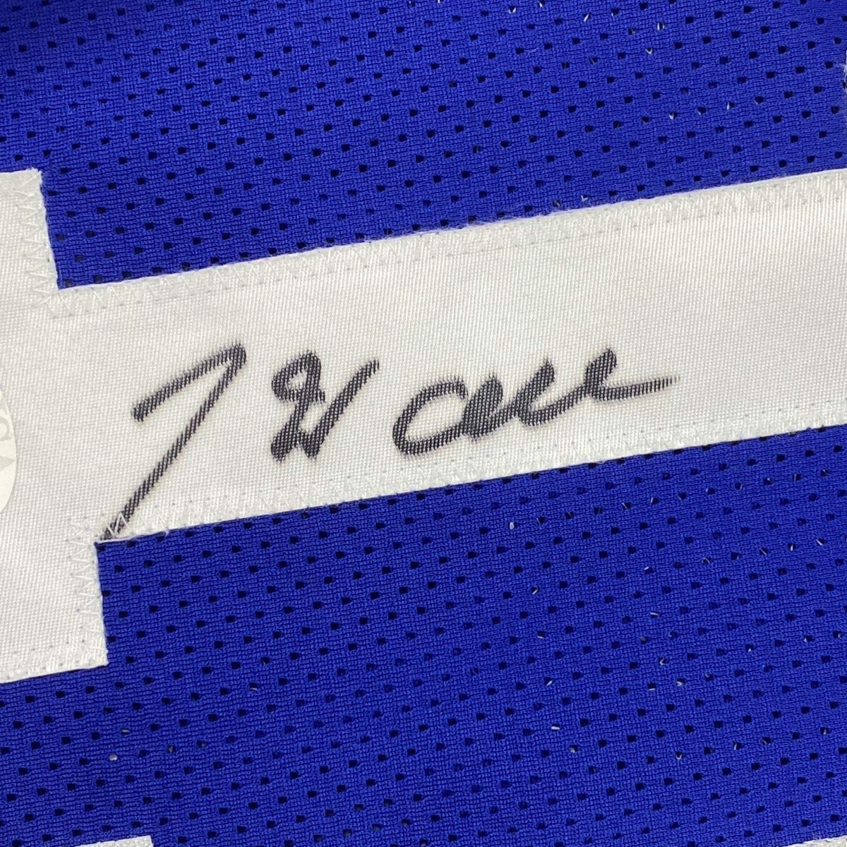 Autographed/Signed John Wall Kentucky Blue College Basketball Jersey JSA COA