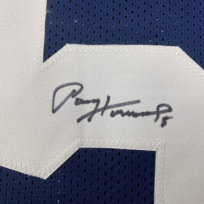 Autographed/Signed Paul Hornung Notre Dame Blue College Football Jersey JSA COA