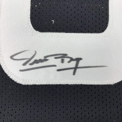 Autographed/Signed Muggsy Bogues Alien Space Jam Monstars Black Basketball Jersey PSA/DNA COA